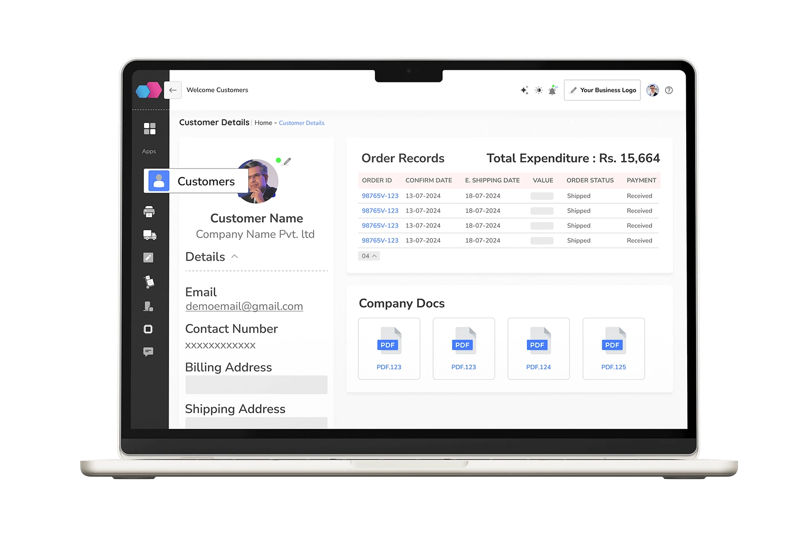 Upload & Organize Files dashboard