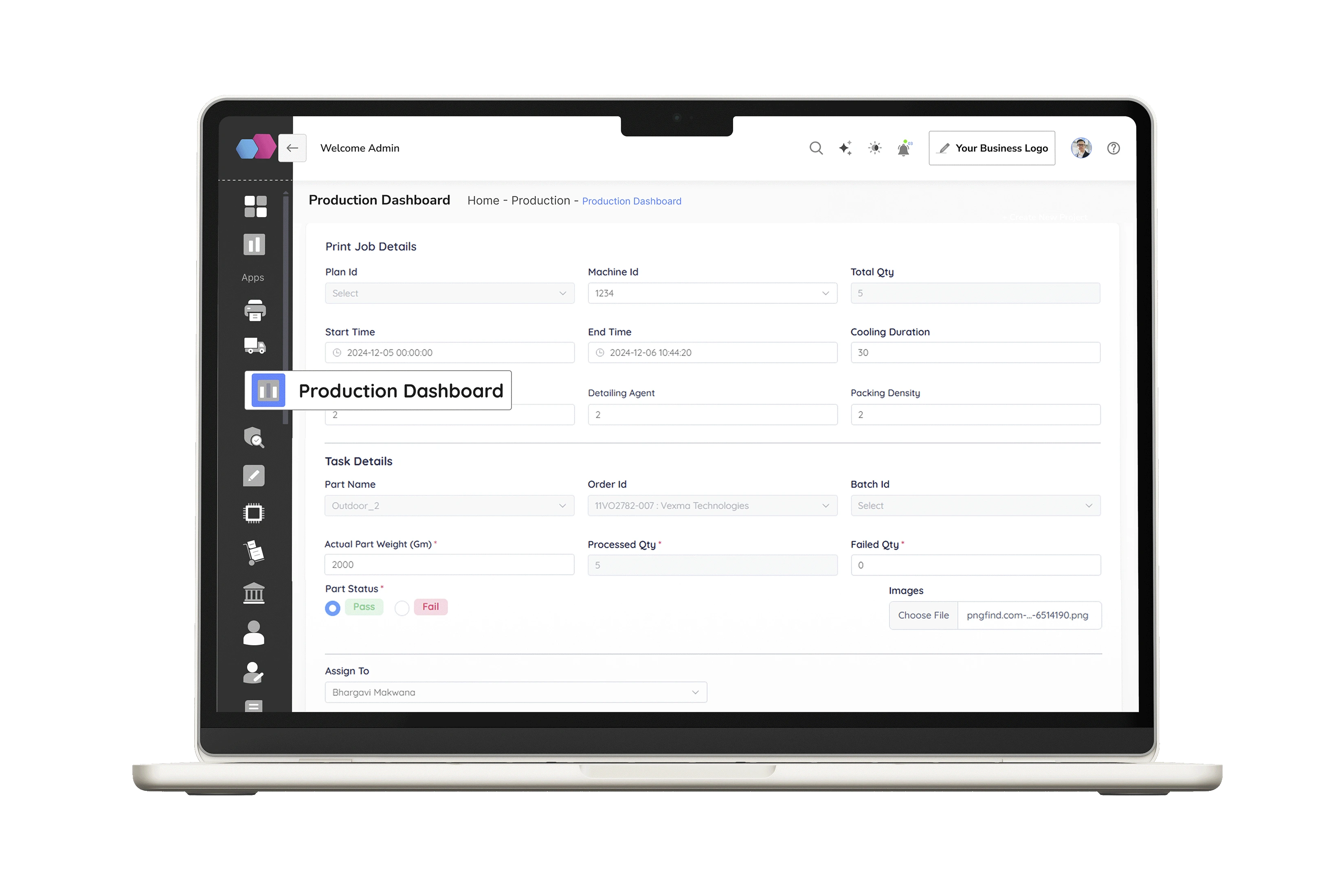 Assign job cards dashboard