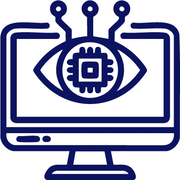 machine and workforce monitoring icon